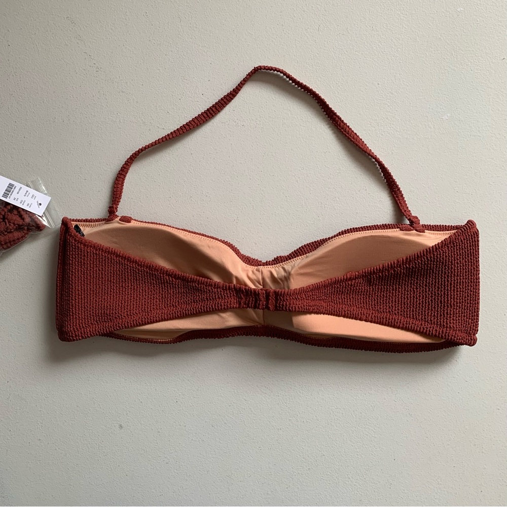J Crew Size 2X Textured Convertible Scrunchie Sweetheart Bikini Top NWT - Picture 7 of 17